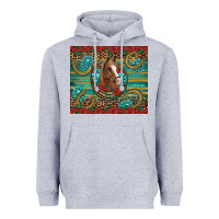 Heather Grey western horse horseshoe roses gemstones glitter wooden Heavyweight Hoodie - Artiststas