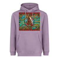 Lavender western horse horseshoe roses gemstones glitter wooden Heavyweight Hoodie - Artiststas