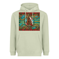 Matcha western horse horseshoe roses gemstones glitter wooden Heavyweight Hoodie - Artiststas