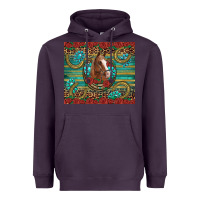 Plum western horse horseshoe roses gemstones glitter wooden Heavyweight Hoodie - Artiststas
