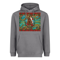 Storm western horse horseshoe roses gemstones glitter wooden Heavyweight Hoodie - Artiststas