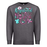 Charcoal Heather registered nurse rn Premium Sweatshirt - BarkalooDesign