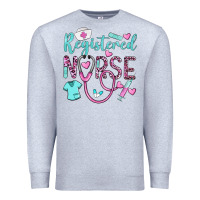 Heather Grey registered nurse rn Premium Sweatshirt - BarkalooDesign
