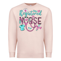 Pale Pink registered nurse rn Premium Sweatshirt - BarkalooDesign
