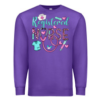 Purple registered nurse rn Premium Sweatshirt - BarkalooDesign