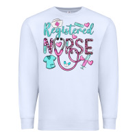 White registered nurse rn Premium Sweatshirt - BarkalooDesign