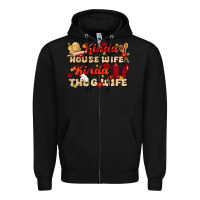 Black kinda house wife kinda thug wife Zipper Hoodie - JahusDesignShop