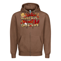 Chestnut kinda house wife kinda thug wife Zipper Hoodie - JahusDesignShop