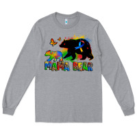 Heather Grey mama bear autism Long Sleeve Tee - Zillion Design Studio