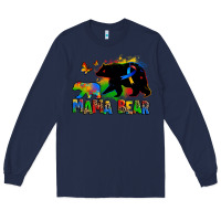 Navy mama bear autism Long Sleeve Tee - Zillion Design Studio