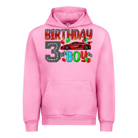 Fuchsia Pink birthday boy 3 Urban Hoodie - BundleAndBundleShop