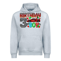 Heather Grey birthday boy 3 Urban Hoodie - BundleAndBundleShop