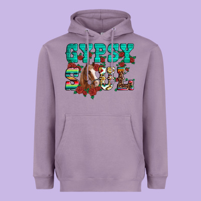 Western Gypsy Soul Horse Roses Serape Aztec Leopard Heavyweight Hoodie Designed By Artiststas