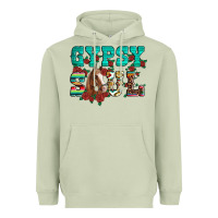 Matcha western gypsy soul horse roses serape aztec leopard Heavyweight Hoodie - Artiststas