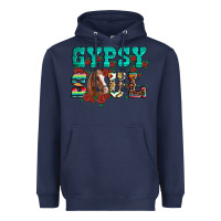 Navy western gypsy soul horse roses serape aztec leopard Heavyweight Hoodie - Artiststas