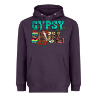 Plum western gypsy soul horse roses serape aztec leopard Heavyweight Hoodie - Artiststas