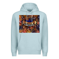 Blue Mist tiger america Premium Hoodie - NancyCooperArtShop