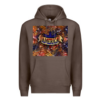 Coffee tiger america Premium Hoodie - NancyCooperArtShop