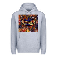 Heather Grey tiger america Premium Hoodie - NancyCooperArtShop