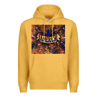 Mustard tiger america Premium Hoodie - NancyCooperArtShop