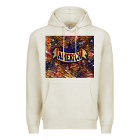 Oatmeal Heather tiger america Premium Hoodie - NancyCooperArtShop