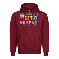 Burgundy last day autographs Zipper Hoodie - JahusDesignShop