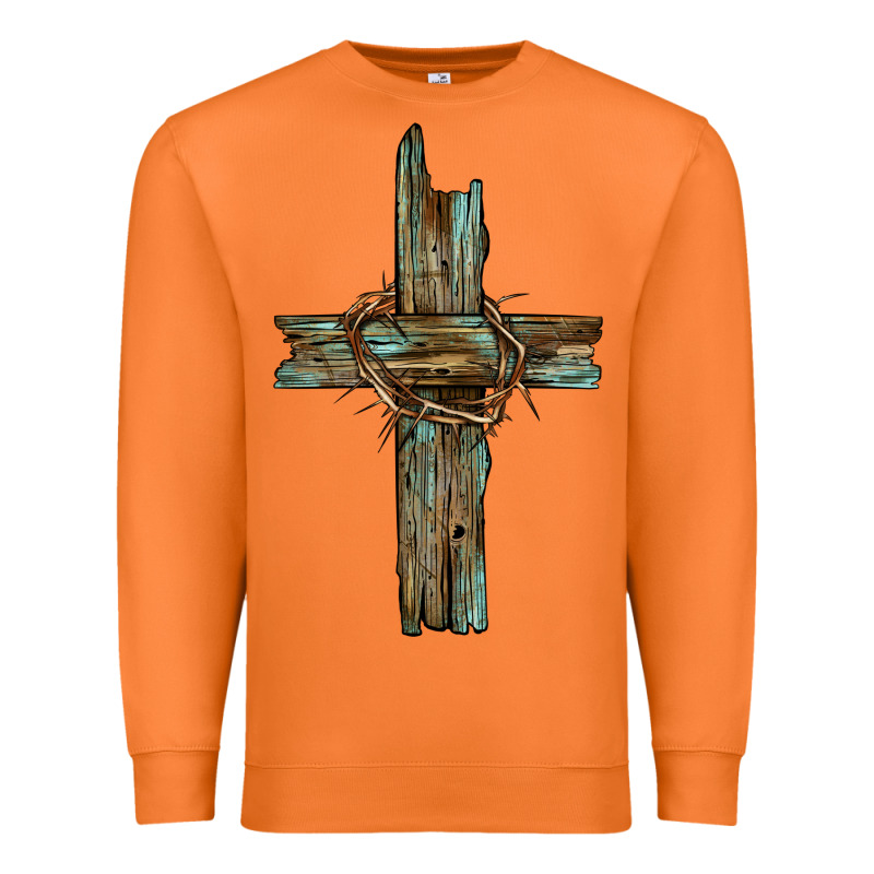 Cross With Thorn Premium Sweatshirt by BarkalooDesign | Teevron