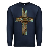 Navy cross with thorn Premium Sweatshirt - BarkalooDesign