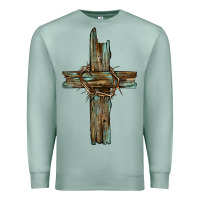 Seafoam cross with thorn Premium Sweatshirt - BarkalooDesign