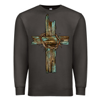 Smoke cross with thorn Premium Sweatshirt - BarkalooDesign