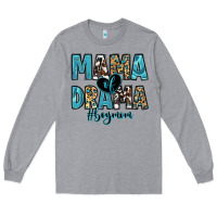 Heather Grey mama of drama boy mom Long Sleeve Tee - Zillion Design Studio