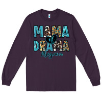 Plum mama of drama boy mom Long Sleeve Tee - Zillion Design Studio