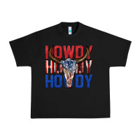 Black howdy howdy howdy 4th of july bull skull billie wi Urban Heavy Tee - texasbilliewilder