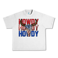 Lunar Rock howdy howdy howdy 4th of july bull skull billie wi Urban Heavy Tee - texasbilliewilder