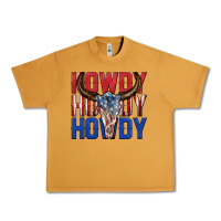 Peanut Butter howdy howdy howdy 4th of july bull skull billie wi Urban Heavy Tee - texasbilliewilder