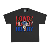 Pigment Black howdy howdy howdy 4th of july bull skull billie wi Urban Heavy Tee - texasbilliewilder