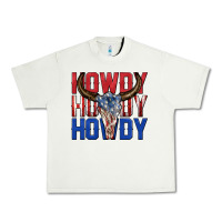 Pistachio howdy howdy howdy 4th of july bull skull billie wi Urban Heavy Tee - texasbilliewilder