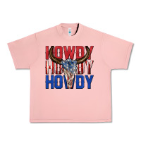 Salmon howdy howdy howdy 4th of july bull skull billie wi Urban Heavy Tee - texasbilliewilder