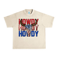 Sandshell howdy howdy howdy 4th of july bull skull billie wi Urban Heavy Tee - texasbilliewilder