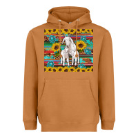 Meerkat goats mom and baby sunflowers gemstones serape leopard glitter wooden Heavyweight Hoodie - Artiststas