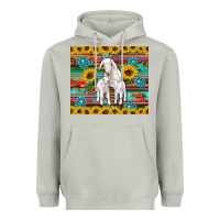 Moon Dust goats mom and baby sunflowers gemstones serape leopard glitter wooden Heavyweight Hoodie - Artiststas