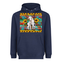 Navy goats mom and baby sunflowers gemstones serape leopard glitter wooden Heavyweight Hoodie - Artiststas