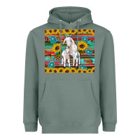 Sage goats mom and baby sunflowers gemstones serape leopard glitter wooden Heavyweight Hoodie - Artiststas