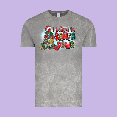 I Believe In Santa Paws Vintage Tee Designed By Zillion Design Studio