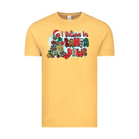 Vintage Mustard i believe in santa paws Vintage Tee - Zillion Design Studio