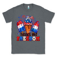 Charcoal Heather 4th of July ice creams tastes like freedom Classic Tee - Neo Western