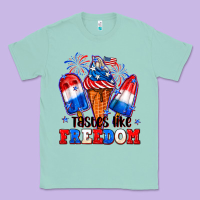 4th Of July Ice Creams Tastes Like Freedom Classic Tee Designed By Neo Western