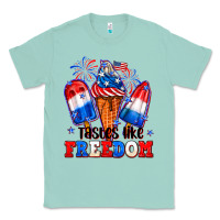 Seafoam 4th of July ice creams tastes like freedom Classic Tee - Neo Western
