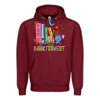 Burgundy booktrovert Zipper Hoodie - JahusDesignShop