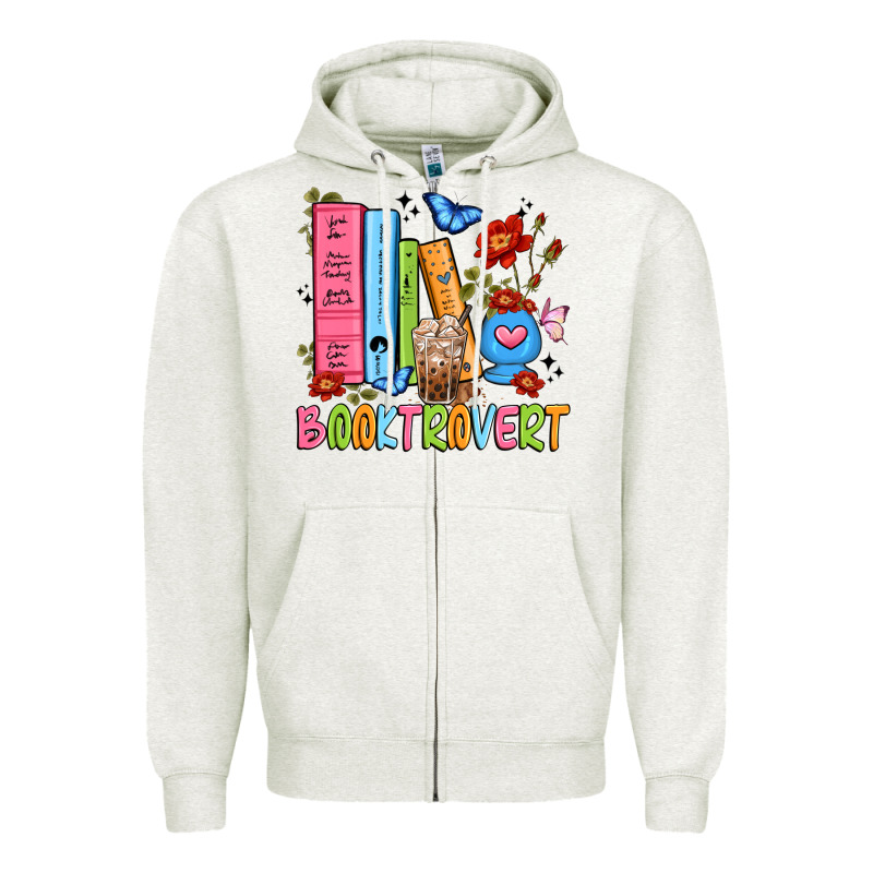 Booktrovert Zipper Hoodie by JahusDesignShop | Teevron